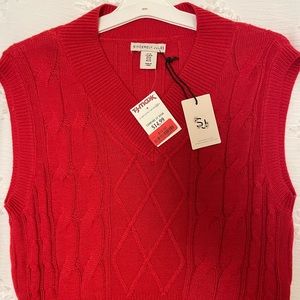 Red sweater vest